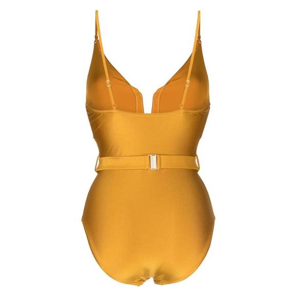 NEW ZIMMERMANN august plunge v wire swimsuit in honey - Picture 5 of 5